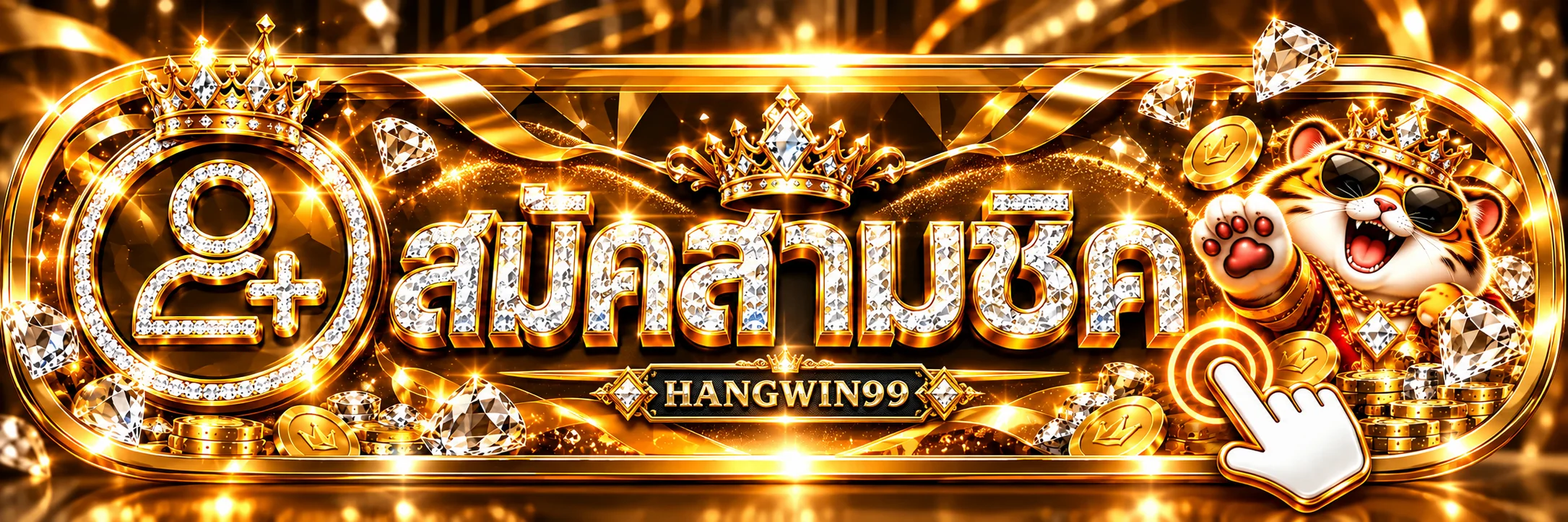 ปุ่มสมัครสมาชิกและทางเข้าเล่น HANGWIN99